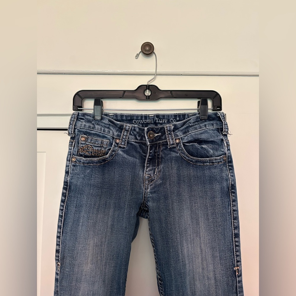 Cowgirl Tuff Women’s Dark Wash Bootcut Jeans - Picture 8 of 15